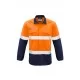 Mens Red Flame Hi Vis Shirt - Hoop Taped