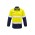 Mens Red Flame Hi Vis Shirt - Hoop Taped - Yellow/Navy