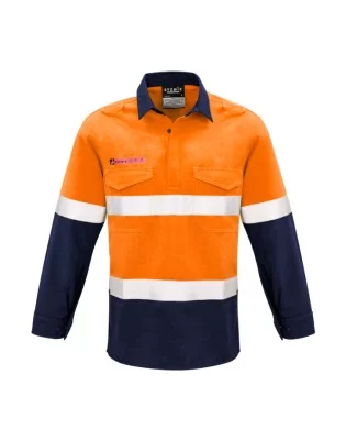 Mens FR Closed Front Hooped Taped Spliced Shirt