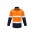 Mens FR Closed Front Hooped Taped Spliced Shirt - Orange/Navy