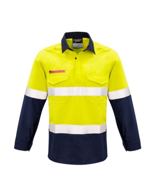 Mens FR Closed Front Hooped Taped Spliced Shirt
