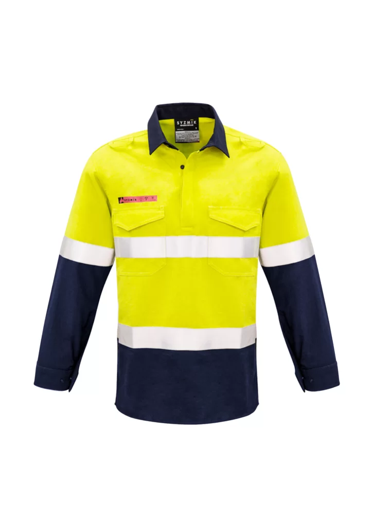Mens FR Closed Front Hooped Taped Spliced Shirt