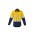 Mens Orange Flame Hi Vis Open Front Spliced Shirt - Hoop Taped - Yellow/Navy