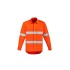 Mens Orange Flame Hi Vis Open Front Shirt - Hoop Taped