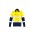 Mens Lightweight Bio Motion Long SleeveShirt - Yellow/Navy