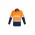 Mens Closed Front Long Sleeve Shirt - Hoop Taped - Orange/Navy