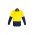 Mens Closed Front Long Sleeve Shirt - Yellow/Navy