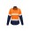 Womens Rugged Cooling Hi Vis Taped Long Sleeve Shirt - Orange/Navy