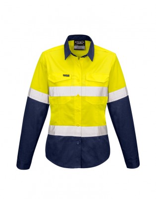 Womens Rugged Cooling Hi Vis Taped Long Sleeve Shirt