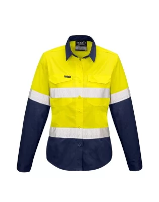 Womens Rugged Cooling Hi Vis Taped Long Sleeve Shirt