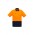 Mens Rugged Cooling Hi Vis Short Sleeve Shirt - Orange/Navy