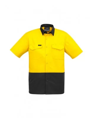 Mens Rugged Cooling Hi Vis Short Sleeve Shirt