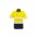 Mens Rugged Cooling Hi Vis Taped Short Sleeve Shirt - Yellow/Navy