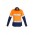 Womens Industrial Long Sleeve Shirt - Hoop Taped - Orange/Navy