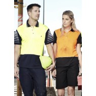 Mens Hi Vis Zone Short Sleeve Polo