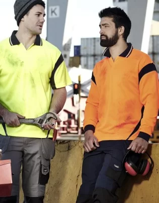 Mens Hi Vis Aztec Short Sleeve Polo