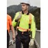 Mens Hi Vis Flux Long Sleeve Polo