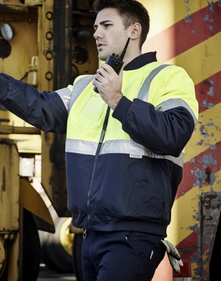 Mens Hi Vis Quilted Flying Jacket