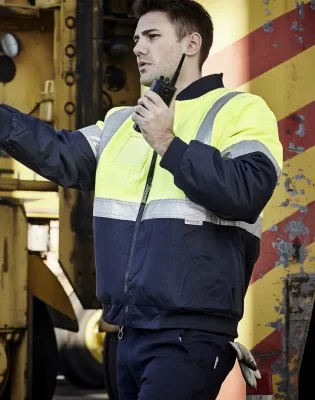 Mens Hi Vis Quilted Flying Jacket