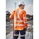 Mens Hi Vis X Back Taped Long Sleeve Shirt