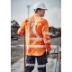Mens Hi Vis X Back Taped Long Sleeve Shirt