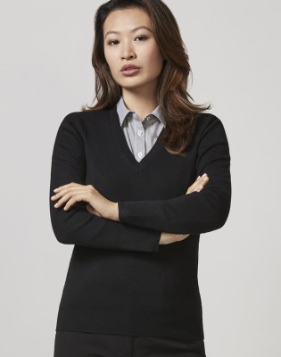 Ladies V-Neck Pullover