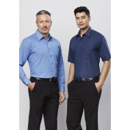 Mens Micro Check Long Sleeve Shirt