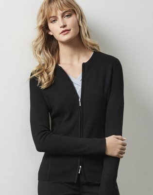 Ladies 2-Way Zip Cardigan