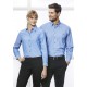 Ladies Wrinkle Free Chambray Long Sleeve Shirt