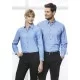 Mens Wrinkle Free Chambray Long Sleeve Shirt