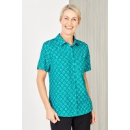 Womens Florence Daisy Print Short Sleeve Shirt