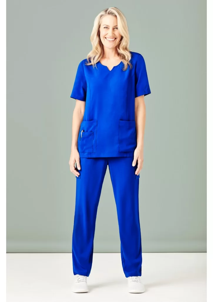 Womens Avery Round Neck Scrub Top