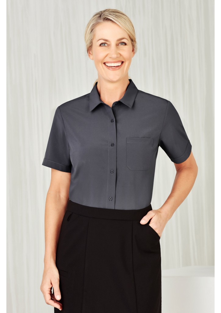 Womens Florence Plain Short Sleeve Shirt