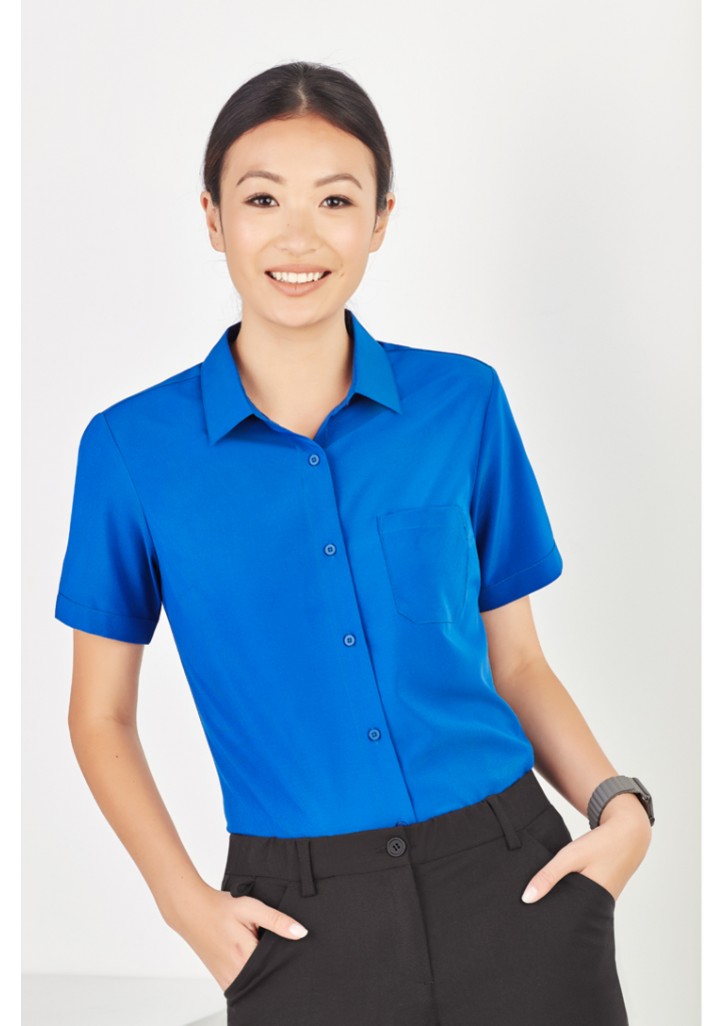 Womens Florence Plain Short Sleeve Shirt