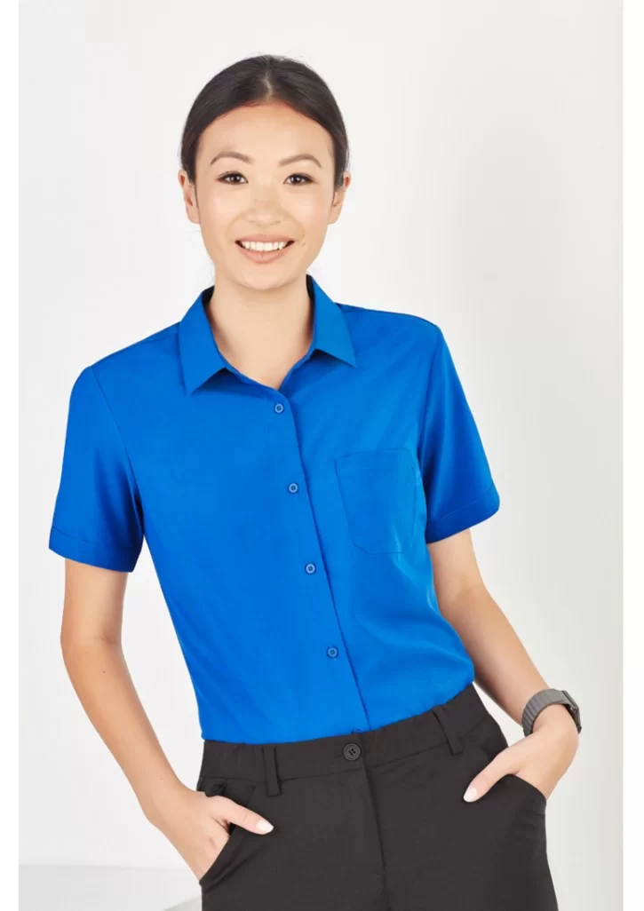 Womens Florence Plain Short Sleeve Shirt
