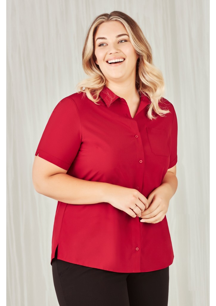 Womens Florence Plain Short Sleeve Shirt