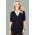 Womens Zip Front Short Sleeve Knit Cardigan - Navy