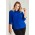 Womens Florence Plain 3/4 Sleeve Shirt - Electric Blue