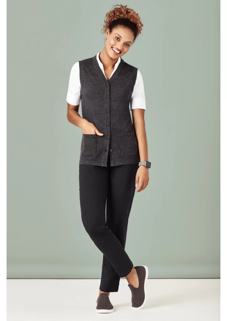 Womens Button Front Knit Vest Womens Button Front Knit Vest