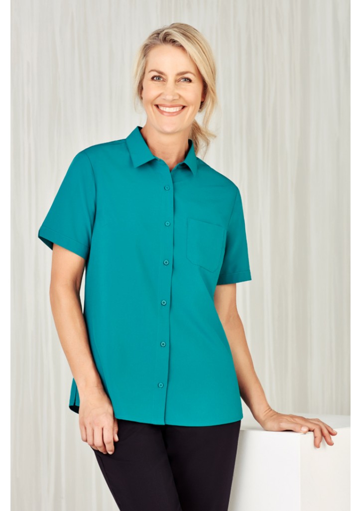 Womens Florence Plain Short Sleeve Shirt