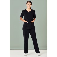 Womens Avery Round Neck Scrub Top