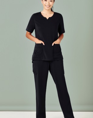 Womens Avery Round Neck Scrub Top