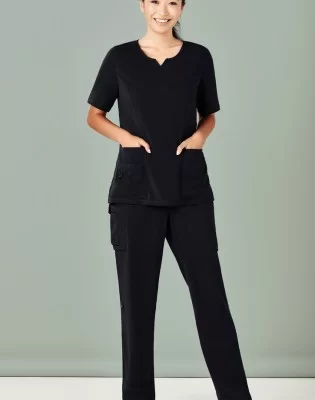 Womens Avery Round Neck Scrub Top