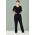 Womens Avery Round Neck Scrub Top - Black