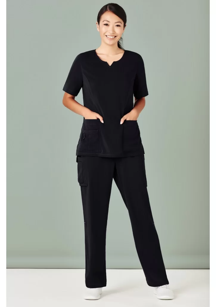 Womens Avery Round Neck Scrub Top