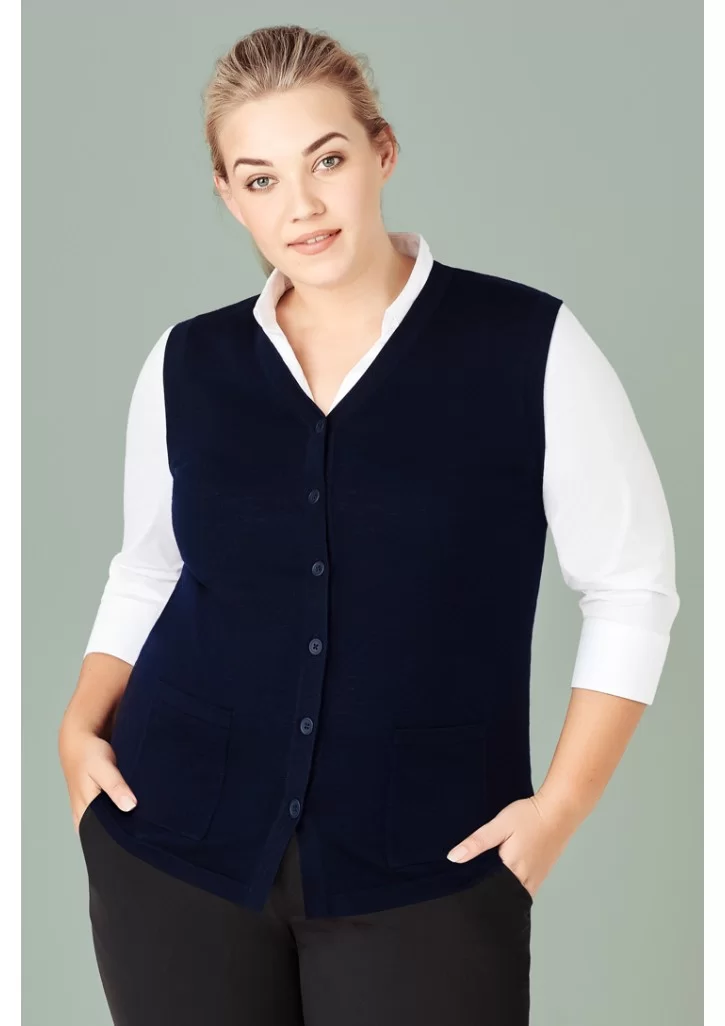 Womens Button Front Knit Vest Womens Button Front Knit Vest