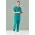 Mens Avery Straight Leg Scrub Pant - Teal