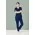 Womens Avery Slim Leg Scrub Pant - Navy