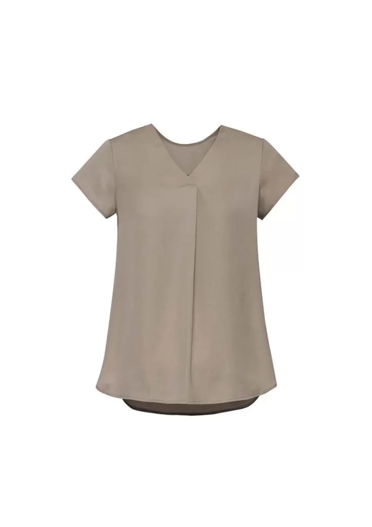 Womens Kayla V-Neck Pleat Blouse Womens Kayla V-Neck Pleat Blouse
