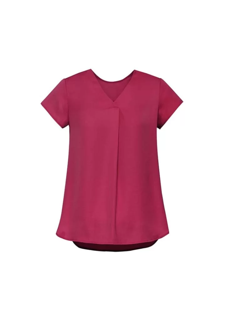 Womens Kayla V-Neck Pleat Blouse Womens Kayla V-Neck Pleat Blouse